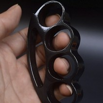 남성 호신용 광폭 손가락 너클 그립 링 호신용품 블랙, 1개