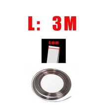 도색 자동차 스타일링 자동 자체 접착 사이드 도어 크롬 스트립 몰딩 장식 범퍼 그릴, 4mm X 3m