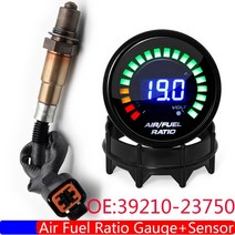 2;52mm 자동차 차량용 공기 연료 비율 게이지 AFR 미터 OE 39210-23 가솔린 12V 좁은 밴드 O2 센서 연기 디, 04 Gauge and Sensor