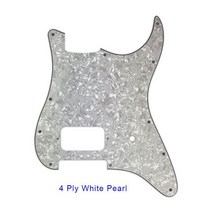 스마트 기타 미니 Pleroo 부품미국 멕시코 Fd Strat ST Blank Pickguard 11 홀 US Spec With Bridge Humbucker105218, 4Ply White Pearl