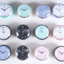 화장실 목욕탕 주방벽 흡착식 욕실 방수시계, 퍼플, 1개