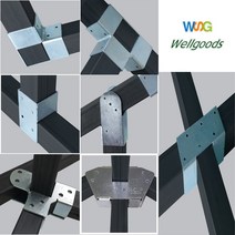 웰굿즈 사각파이프 연결 조인트 25 30 40 50 75 100 각파이프연결 스틸재질, 32_50 스틸 Ci형