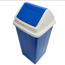 다모아 파란 휴지통 학교 사각쓰레기통 분리수거함 스윙식 파란색 50리터, 휴지통4호(종량20L용), 1개