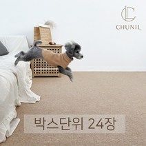 [천일카페트] 강아지매트 타일카페트 미끄럼방지 슬개골탈구 1박스24장 (1.8평), 1. 그레이 (1박스)