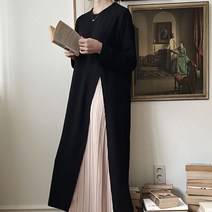 스위트플러스 임부복 링클프리 슬릿주름 에이라인 롱 임산부 원피스