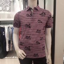 임페리얼 임페리얼 골프 남성 야자수 프린트 카라 반팔 티셔츠(I0A1226) NC