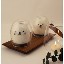 코지누크리빙 소이왁스 이중유리 동물캔들 200g, 강아지, 와일드호스타&윌로우