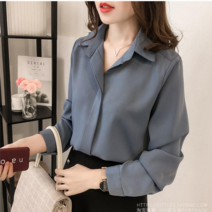 겨울 여성 블라우스 빅사이즈 슬림핏 셔츠