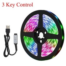 LED 스트립 컴퓨터 조명 RGB 5050/RGBIC WS2812B 적외선 블루투스 컨트롤러 TV 백라이트 룸 루즈 장식 피타 램프 10M 20M, [05] 5050 3Key, [01] 2m Full Set