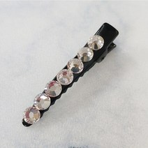 SUNNYDAY [1+1 2개입 세트] 큐빅 진주 메탈 악어핀 악어집게 미니 앞머리 일자핀 성인 여성 옆머리 고정 헤어핀 머리핀 헤어집게핀 삔 RR2