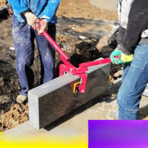돌집게 클램프 블럭집게 보강토 산업용 석재용 돌운반, 미끄럼방지고무패드(1회지급)