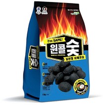 원콜 오리지널 일반형 바베큐 숯 BT-2000G, 2kg, 1개