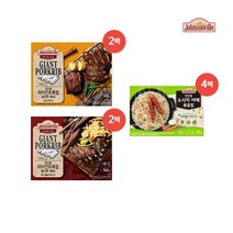 [쟌슨빌] 폭립2종(갈비맛/참나무)500g*4팩(각 2팩) + 소시지 야채볶음밥 250g, 상세 설명 참조