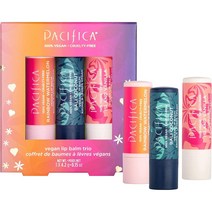 Pacifica 퍼시피카 비건 립밤 트리오 레인보우 워터멜론 + 발리 코코넛 + 아일랜드 바닐라