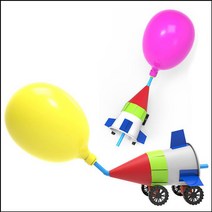 집콕과학 종이컵 풍선로켓자동차 만들기 색상랜덤 1개