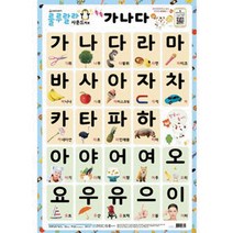 가나다 벽그림 돌봄센터 한글병풍 학습벽보 유아용