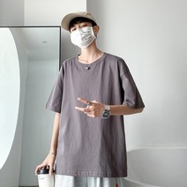 여름반팔티 2023 빅사이즈 솔리드 무지 라운드넥 색 t셔츠 S5XHT21000P15 4995108961
