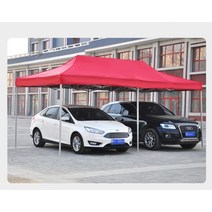 차량용그늘막 야외 간이주차장 행사용 조립식 캐노피 캠핑 차박 차고 주차천막 전원주택 창고 파라솔, 2x3 도톰 보강 강재 레드