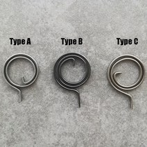 인장스프링 28mm 플랫 와이어 도어 잠금 핸들 스프링 코일 타입 A B c용, [09] Type C-10pcs