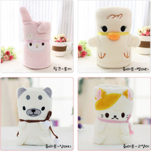 캐릭터 무릎담요 미니 밍크 극세사 양털 동물 곰돌이 토끼 고양이 애니멀 무릎 담요 사무실 크리스마스 산타 학생 유아 귀여운담요 차량용 기념선물 증정품