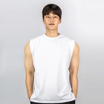 남자 오버핏 민소매 나시 무지 면 여름 나시 짐웨어 면 30수 홈웨어 트레이닝복