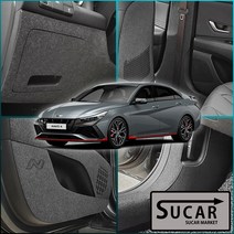 현대 아반떼N 슈카마켓 스크래치 방지 커버 도어 글러브박스 시트후면, 아반떼 N, 08_안전벨트커버