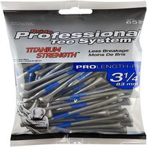 Pride Professional Tee System 3-1/4-Inch Titanium Strength Wood Golf Tees 65 ct Black, 1