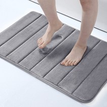 실리콘 목욕 매트 미끄럼 방지 샤워 욕실 러그 메모리폼 카펫 부드러운 발 돌 바닥 초흡수성 빠른 건조, 25 dark gray