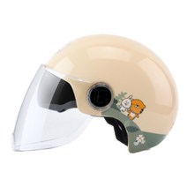 오토바이 헬멧 추천 남녀 사계절 경량 풀 헬멧 킥보드 머리보호 2종소형 원동기, 분홍색 큰 머리 고양이