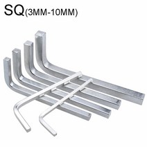 1pcs 사각형 키 4 포인트 렌치 세트 스크루 드라이버 cr-v 범용 l 형 스패너 미터법 손 도구 3mm4mm5mm6mm7mm8mm10mm, 평방 10-1pcs