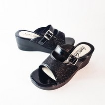 슈슈 버클 스팽글 여자 논슬립 슬리퍼 6.5cm