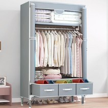 셀프 간편설치 자취방 원룸 서랍형 조립식옷장 보관 심플 오염방지 수납, 더블 베이지