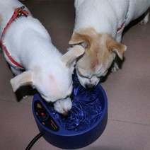 애견 온열식기 식판 히팅 볼 유선 사료 온도조절 항온, 하얀색