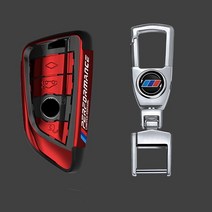 ABS 도금 케이스 M 성능 BMW X1 X3 X5 X6 1 2 5 7 F15 F16 E53 E70 E39 F10 F30 G30 Fob 쉘 Protecor, 08 red buckle