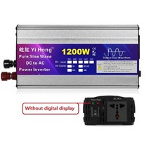 순수 사인파 인버터 1200w 자동차 인버터 변환 dc12v 24v 48v 60v ac110v 220v 50hz60hz 전원 충전기, 디지털 디스플레이 없음, 110볼트 60헤르츠