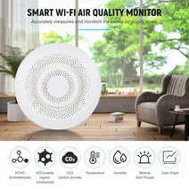 포름알데히드측정기 감지기 테스터 모니터 zigbee 공기질 voc 이산화탄소 co2 테스트를 위한 앱 알람이 있는 실내 공기질 측정기, 와이파이 버전
