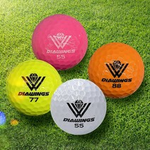 다이아윙스 고반발 비거리용 골프공(30구), 없음, M3X무광 주황색