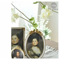 [꼬떼따블] 펄 화이트 프렌치 액자 (타원형), 화이트(타원E62146-4)