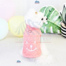 페키니즈 누빔 패딩 조끼 핑크 강아지아우터 애완견 애견외투 바람막이, L