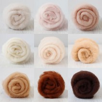 스튜디오분트[DHG] 60수 카디드 마오리양모 스킨톤 베이스울 9 Color (선택), 약 10g±1g, 01 체리블라썸