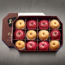 [미식한가] 팔각 실속 혼합과일 선물세트 5.0Kg내외 (사과6 배6) / 선물세트, 1box
