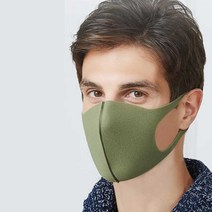 여름에 쓰기 편한 재사용 빨아쓰는 컬러 마스크 공용, 화이트