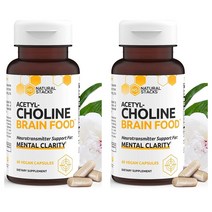 NaturalStacks 내츄럴스택스 작약추출물 Acetyl Choline Brain Food 60정 2개