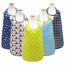 손님용 방수 앞치마 손님/주방/카페/턱받이, 르다비디앙 손님용 찍찍이 앞치마_몽키바나나(네이비)