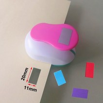 인사말 카드용 1 인치 직사각형 모양 EVA 폼 펀치 구멍 펀치 수제 종이 스크랩북 공예 기계 20mm x 11mm, 20mm rentangle