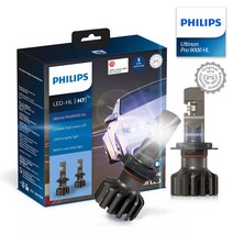 필립스 공식판매점 합법인증 헤드램프 얼티논 프로 9000 LED 전조등 H7 2P 최고사양 5년보증, 필립스 얼티논 프로 9000 H7-D