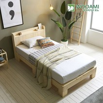 우아미가구 모노 젠 원목침대프레임 SS 매트별도 NA5199, 원목