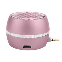 휴대용 무선 스피커 전화 외부 범용 3.5mm 잭 미니 사운드 박스 스마트폰 태블릿 노트북, Rose gold