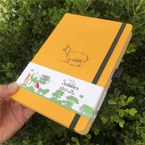 BUKE 5X5mm 저널 도트 그리드 노트북 160 페이지 크기 5.7X8.2 인치 160Gsm 매우 두꺼운 대나무 종이 DIY 부조 플래너 시간관리플래너, 160 NUMBERED PAGES, 16 rhinoceros