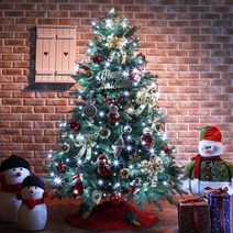 [미미글로벌]전구 트리 풀세트 크리스마스 전나무혼합 150cm, 상세페이지 참조